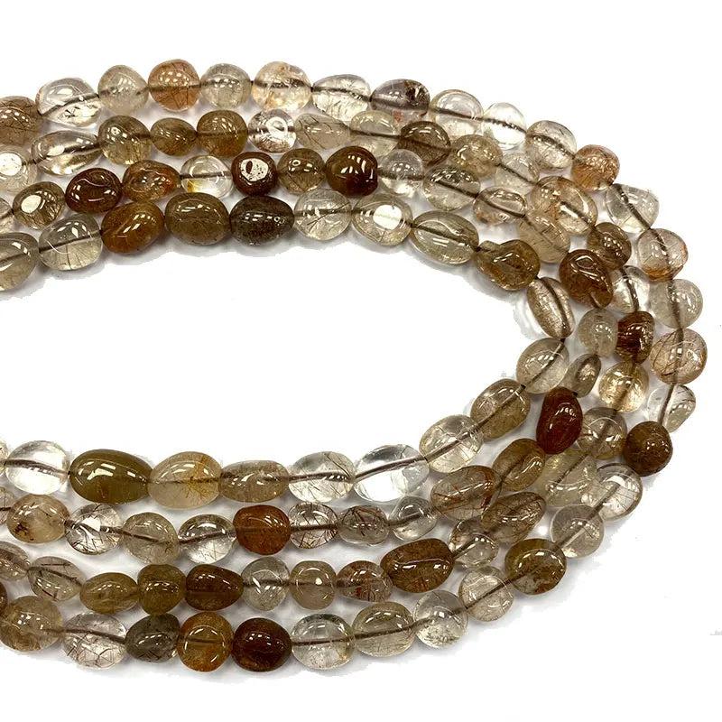 Copper Rutilated Quartz Stone Beads for Jewelry Making