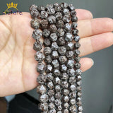 Snowflower Jasper Faceted Stone Beads 6-10mm 15'' for DIY Jewelry Making
