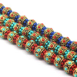 3pcs Nepalese Brass & Clay DIY Necklace Beads