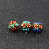 3pcs Nepalese Brass & Clay DIY Necklace Beads