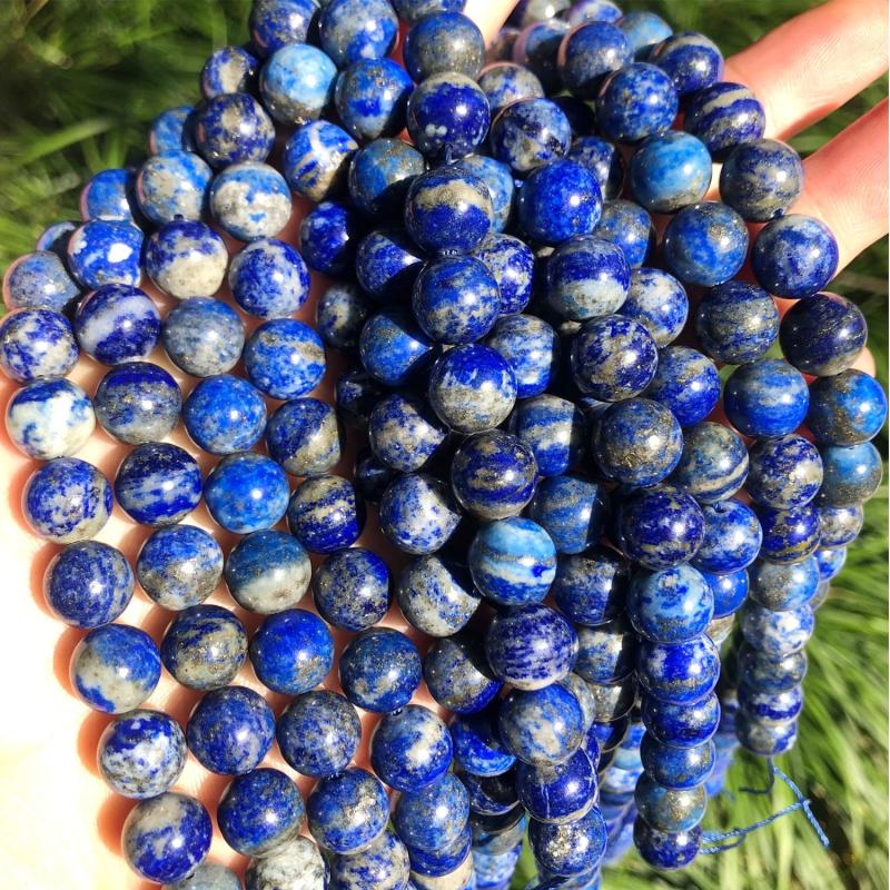 Lapis Lazuli Round Spacer Beads 4-10mm Natural Stone for Jewelry Making 15 Inch