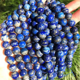 Lapis Lazuli Round Spacer Beads 4-10mm Natural Stone for Jewelry Making 15 Inch