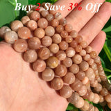 Natural Sunstone Beads 4-10mm Round Spacer Beads 15 Inch