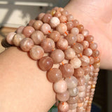 Natural Sunstone Beads 4-10mm Round Spacer Beads 15 Inch