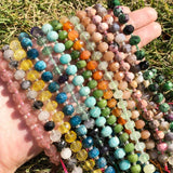 Faceted Column Shape Amazonite Apatite Jades Crystal Loose Stone Beads 7.5inch