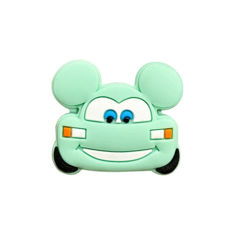 10Pcs Cartoon Rodent Silicone Car Beads BPA Teething Necklace Toy