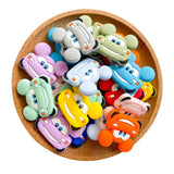 10Pcs Cartoon Rodent Silicone Car Beads BPA Teething Necklace Toy