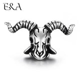 6mm Stainless Steel Beads Goat Large Hole Charm for Leather Bracelet Making