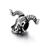 6mm Stainless Steel Beads Goat Large Hole Charm for Leather Bracelet Making