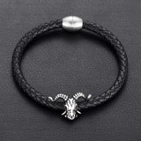 6mm Stainless Steel Beads Goat Large Hole Charm for Leather Bracelet Making