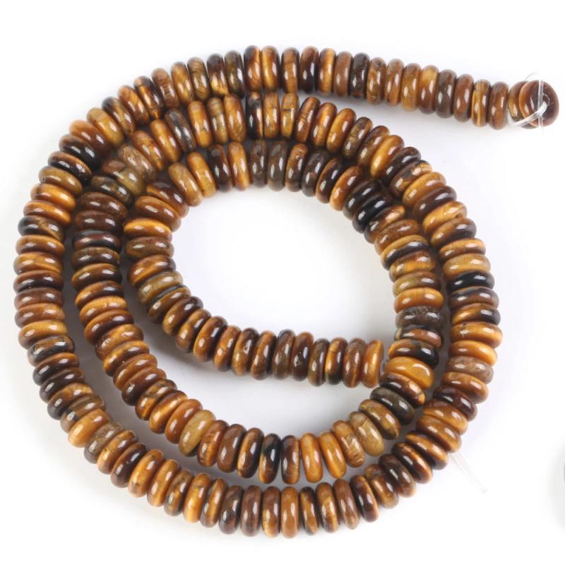 6mm Tiger Eye Labradorite Rondelle Beads for Jewelry Making