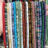 6mm Tiger Eye Labradorite Rondelle Beads for Jewelry Making