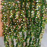 5pcs Green Christmas Tree Lampwork Beads for Jewelry Making