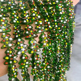 5pcs Green Christmas Tree Lampwork Beads for Jewelry Making