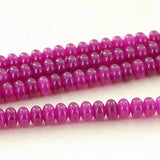 Ruby Stone Loose Glossy Wheel Beads 5x8mm for Women DIY Jewelry Making
