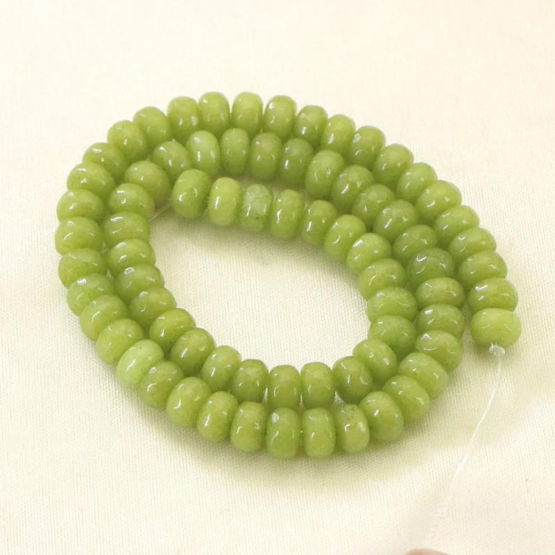 5x8mm Olive-Green Faceted Wheel Beads for Handbags Women Diy