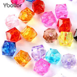 100pcs Acrylic Square Beads 10mm Clear Cube DIY Jewelry Findings