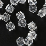 100pcs Acrylic Square Beads 10mm Clear Cube DIY Jewelry Findings
