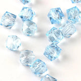 100pcs Acrylic Square Beads 10mm Clear Cube DIY Jewelry Findings