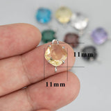 MB20 Rhodium Plated Glass Charms DIY Pendant