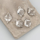 MB20 Rhodium Plated Glass Charms DIY Pendant