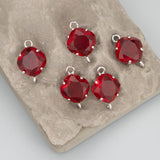 MB20 Rhodium Plated Glass Charms DIY Pendant