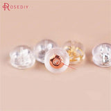 20PCS 5MM 24K Brass and Rubber Earring Back Stopper
