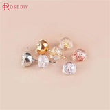 20PCS 5MM 24K Brass and Rubber Earring Back Stopper