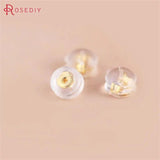 20PCS 5MM 24K Brass and Rubber Earring Back Stopper