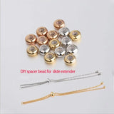 30pcs/Lot Stainless Steel Spacer Beads w/Rubber Core Inside Stopper Accessories