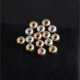 30pcs/Lot Stainless Steel Spacer Beads w/Rubber Core Inside Stopper Accessories