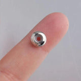 30pcs/Lot Stainless Steel Spacer Beads w/Rubber Core Inside Stopper Accessories