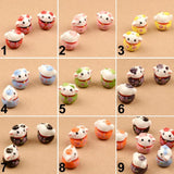5pcs 18mm Lucky Cat Colorful Ceramic Beads for Jewelry Making
