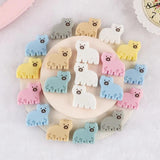 10Pcs Animal Shape Silicone Beads Baby Molar Teether DIY Pacifier Chain