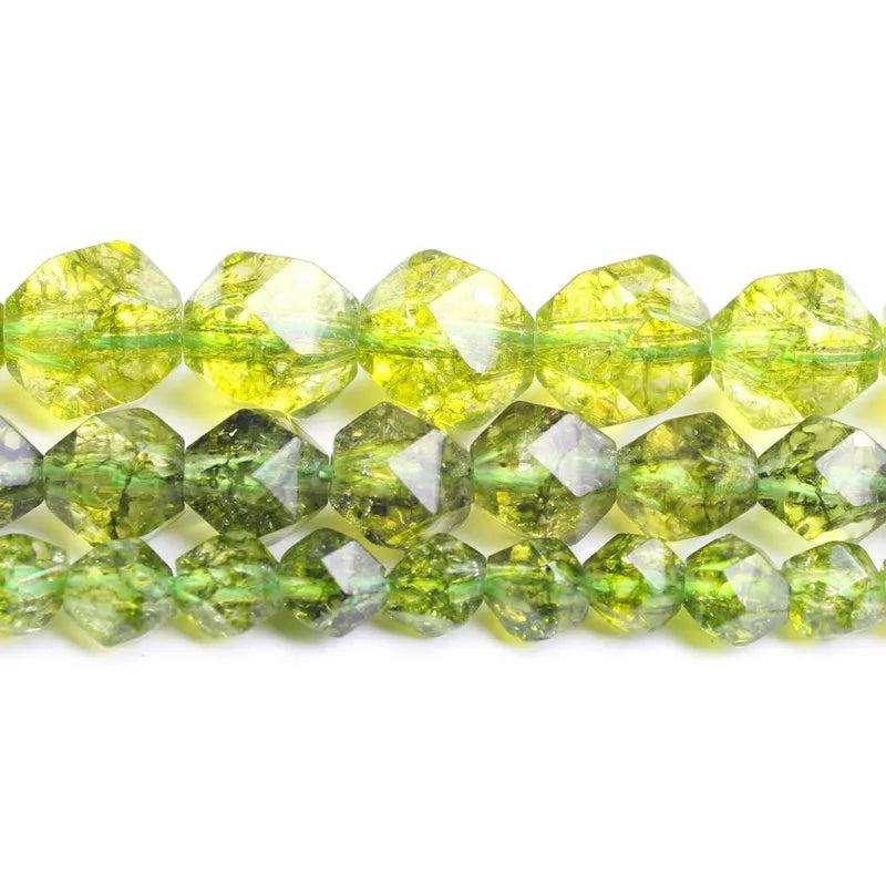 Peridot Stone Beads Round Loose Beads For Jewellery Making Bracelet