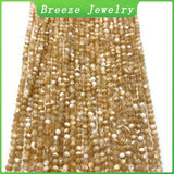 Natural Shell Pearl Faceted Conch Beads Bracelet Necklace