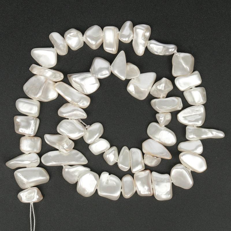 Irregular Freshwater Shell Pearl Beads for Jewelry Making DIY Bracelet 15''