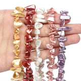 Irregular Freshwater Shell Pearl Beads for Jewelry Making DIY Bracelet 15''
