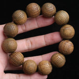 Classic Sandalwood Men's Bracelet Buddhism Carving