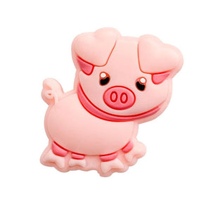 10pcs Piglet Silicone Beads Teether Chewing Teeth DIY Nipple Chain