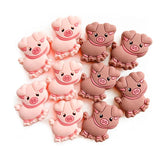 10pcs Piglet Silicone Beads Teether Chewing Teeth DIY Nipple Chain