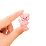 10pcs Piglet Silicone Beads Teether Chewing Teeth DIY Nipple Chain