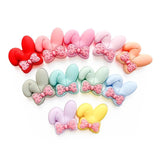 10pcs Rabbit Ears Silicone Teether Beads DIY Jewelry Accessories
