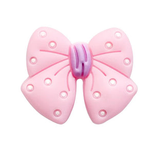 10pcs Bowknot Silicone Beads Teether Chew Jewelry DIY Accessories