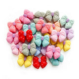 10pcs Bowknot Silicone Beads Teether Chew Jewelry DIY Accessories