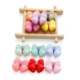 10pcs Bowknot Silicone Beads Teether Chew Jewelry DIY Accessories