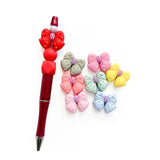 10pcs Bowknot Silicone Beads Teether Chew Jewelry DIY Accessories