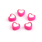 1000 PCs Heart Acrylic Beads Multicolor Spacer Beads DIY Jewelry Making 8x7mm