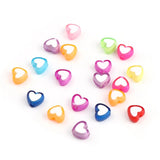 1000 PCs Heart Acrylic Beads Multicolor Spacer Beads DIY Jewelry Making 8x7mm