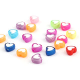 1000 PCs Heart Acrylic Beads Multicolor Spacer Beads DIY Jewelry Making 8x7mm